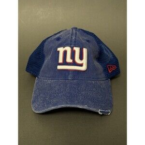 New Era NFL Men's New York Giants 9TWENTY Adjustable Trucker Hat Weathered Blue